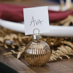 4 Segnaposto Pallina Oro