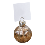 4 Segnaposto Pallina Oro