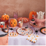 8 Piatti Halloween Rosa e Arancione