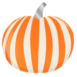 8 Piatti Zucche a Quadretti e Strisce