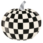 8 Piatti Zucche a Quadretti e Strisce