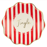 8 Piatti Natalizi a Righe Colori Misti
