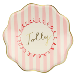 8 Piatti Natalizi a Righe Colori Misti