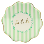 8 Piatti Natalizi a Righe Colori Misti