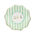 8 Piattini Natalizi a Righe Colori Misti