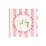 16 Tovaglioli Natalizi a Righe Colori Misti