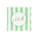 16 Tovaglioli Natalizi a Righe Colori Misti