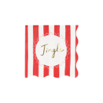 16 Tovaglioli Natalizi Piccoli a Righe Colori Misti