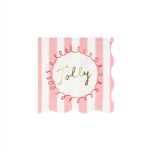 16 Tovaglioli Natalizi Piccoli a Righe Colori Misti