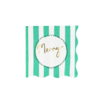 16 Tovaglioli Natalizi Piccoli a Righe Colori Misti