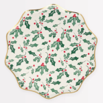 8 Piattini Natalizi con Agrifoglio