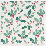 16 Tovaglioli Natalizi con Agrifoglio