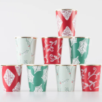 8 Bicchieri Natalizi Vintage