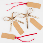 6 Fiocchi Oro per Regali di Natale