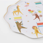 8 Piatti Animal Parade con Bordo Oro