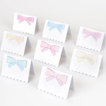 8 Segnaposto Fiocco Pastello