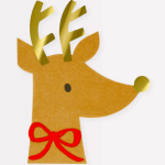 16 Tovaglioli Renna con Fiocco