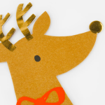 16 Tovaglioli Renna con Fiocco