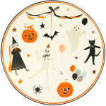 8 Piatti Halloween Vintage