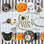16 Tovaglioli Gatto, Zucca e Teschio Halloween