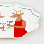 8 Piattini Renne Natalizie