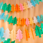 3 Festoni Alberi di Natale in Carta