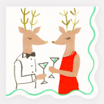 16 Tovaglioli Piccoli Renne Natalizie