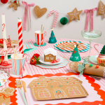 8 Piattini Natalizi a Strisce