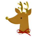 8 Piatti Renne con Fiocco