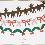 3 Festoni Agrifoglio, Renne e Fiocchi