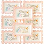 8 Piatti Happy Easter Bordo Rosa