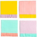 24 Tovaglioli Frange Pastello