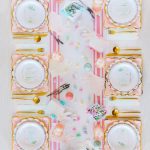 8 Piatti Quadrati a Quadretti Rosa