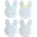 8 Piatti Coniglietti Orecchie Pastello