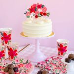 8 Piatti Fiori Rosa e Fucsia