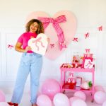 Vassoio Cuore Rosa con Fiocco