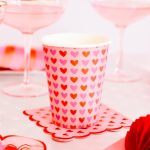 8 Bicchieri Cuori Rosa e Rossi