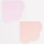 16 Tovaglioli Pizzo Pastello