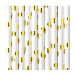 10 Cannucce Cuori Oro