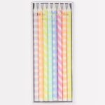 16 Candeline Pastello Righe e Quadri