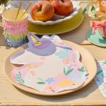 8 Piatti Unicorno Fiori