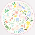 8 Piatti Unicorni e Fiori