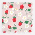 16 Tovaglioli Piccoli Fragole e Fiori