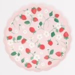 8 Piattini Fragole e Fiori