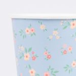 8 Bicchieri Fiori Vintage Pastello