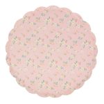 8 Piattini Fiori Vintage Pastello