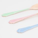 24 Posate in Legno Pastello