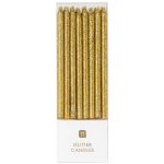 16 Candeline a Stelo Oro Glitter