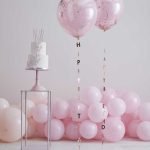 5 Festoni per Palloncini "Happy Birthday" Rose Gold