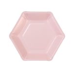 8 Piatti Esagonali Pastello (Rosa, Lilla, Verde Menta e Giallo)